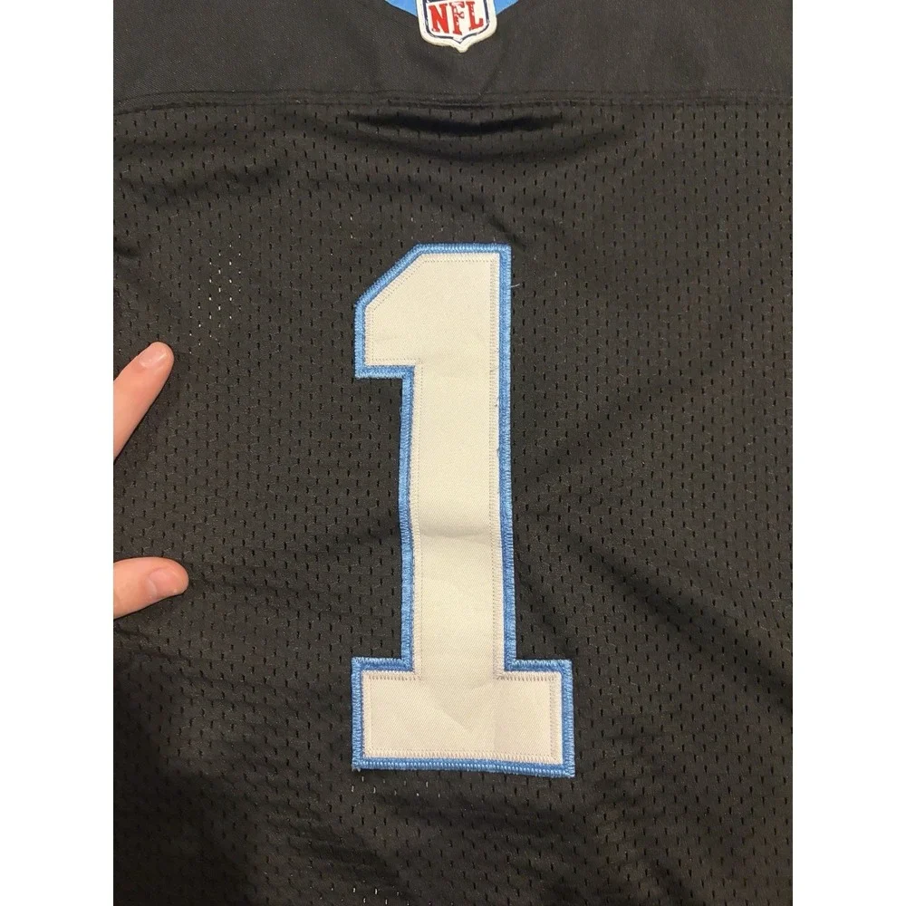 Nike Carolina Panthers Mens 40‎ Jersey Cam Newton #1 On Field NFL Football Black